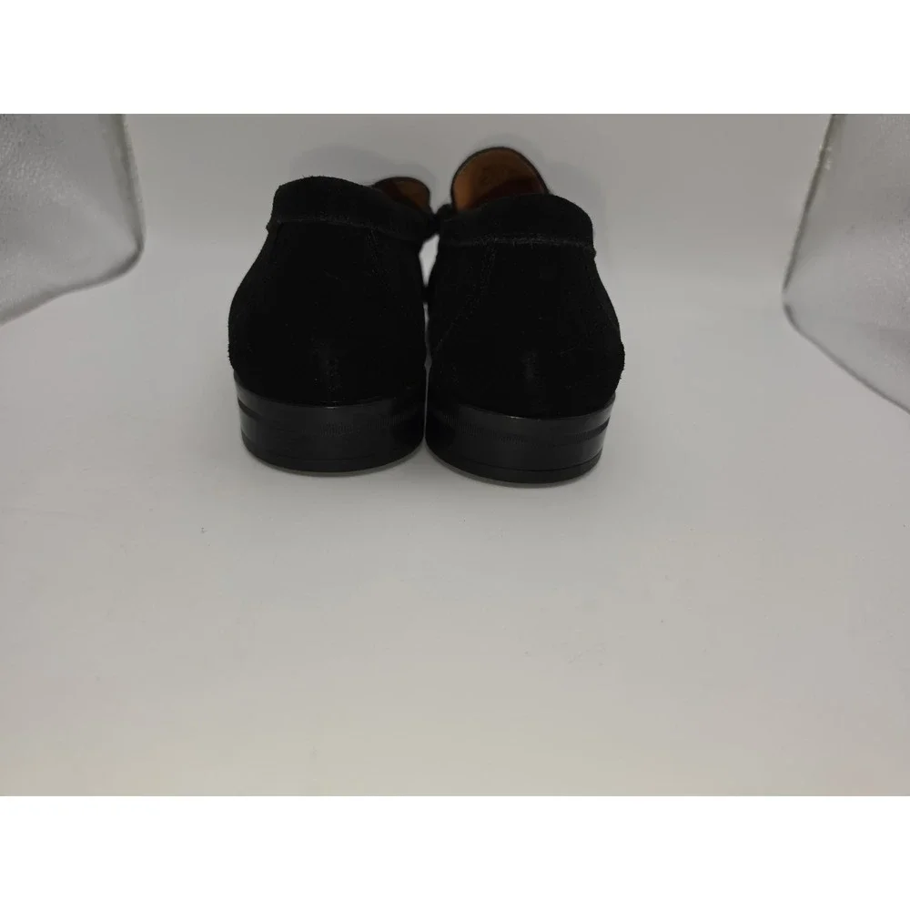 Stacy Adams Neville Mens Loafers Black Suede Moc Toe Bit Slip On Shoes Size 8M